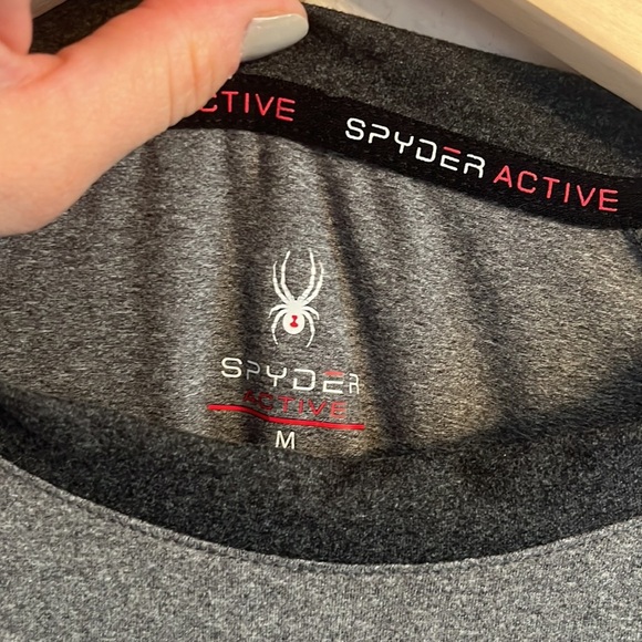 Spyder Active Long Sleeve Top Athletic Gray size Medium - Picture 4 of 12